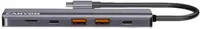 Hub USB Canyon - TDS17 Hub, 6 porturi, USB-C, gri