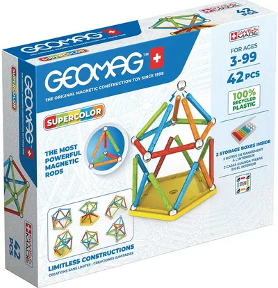 Constructor magnetic Geomag - Supercolor, 42 de piese