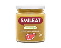 Piure de legume cu vitel si ulei de masline Bio +6 luni, 230g, Smileat