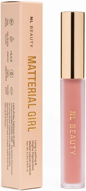 NL Beauty Ruj mat lichid de lungă durată, Cappuccino, 3.7 ml