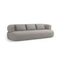 Canapea gri deschis cu tapițerie din țesătură bouclé 226 cm Jenny – Micadoni