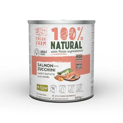 Fresh Farm Coarse pate with salmon, zucchini, sweet potatoe and herbs 800 gr
