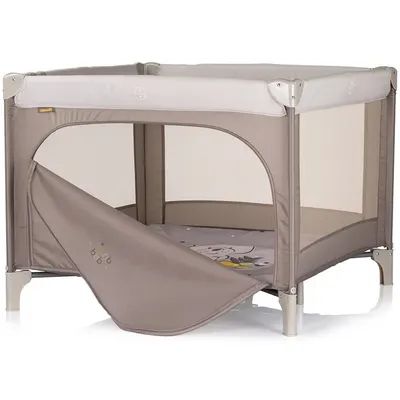 Tarc de joaca pentru copii Chipolino Pop Up Bear beige pliabil