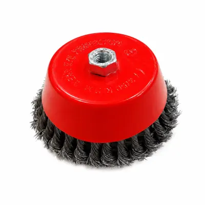 Perie cupa din sarma cu fir rasucit, 150mm - pentru curatare si slefuire metalica