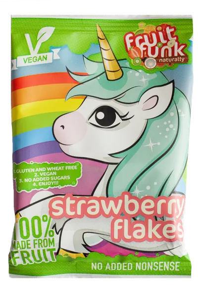 Fulgi din fructe cu capsuni Unicorn, 16g, Fruit Funk