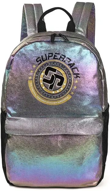 Ghiozdan școlar școlar S. Cool Super Pack - Metalic, cu 1 compartiment