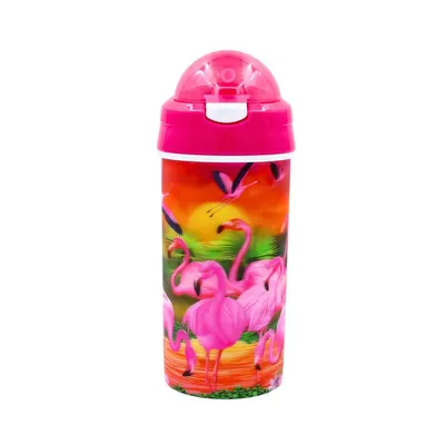 Sticlă apă pentru copii model flamingo 500ml