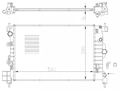 Radiator motor (Manual) potrivit CHEVROLET AVEO, TRAX; OPEL MOKKA MOKKA X 1.6 1.8