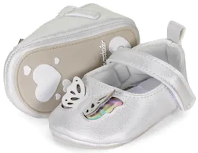 Sterntaler Summer Baby Booties - Butterfly, mărimea 21/22, 18-24 luni, alb