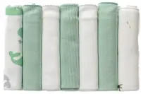 Prosoape din bumbac LoveMAXX - 7 buc, 20 х 20 cm, verde, sortiment