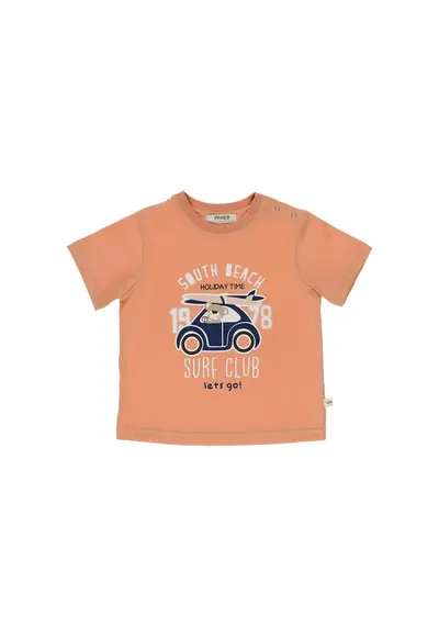 Tricou - Holliday Time - Somon - pentru baietei - Roz somon