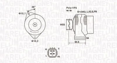 Alternator (14v, 130a) Toyota Avensis Verso, Corolla, Corolla Verso, Previa, Rav 4 Ii 2.0d Intre 2001-2007