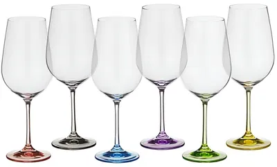Pahare de vin roșu Bohemia Crystalex - Rainbow, 6 buc, 550 ml