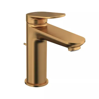 Baterie lavoar Duravit Wave WA1020001004, marime M, cartus ceramic, monocomanda, set evacuare cu tija, 171 mm, ventil, Bronz mat