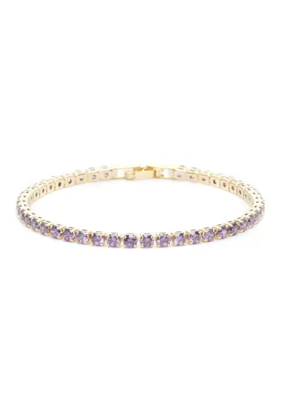 Bratara Tennis Cu Cristale Zirconia Mov