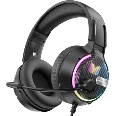 Casti Gaming 3.5mm Monster Mission 320, RGB, 1.9m, Negre