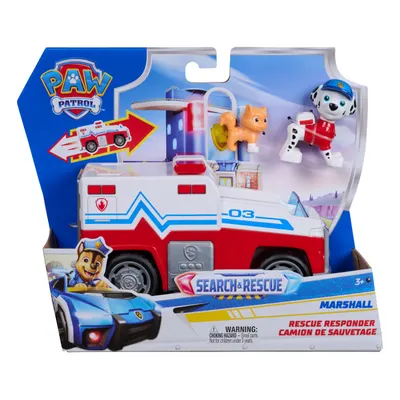 Set de joaca vehicul si figurine, Paw Patrol, Search and Rescue Responder, Marshall, 20155159