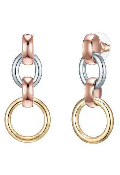 Cercei drop cu tija placati cu aur de 14K - Auriu rose