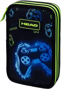 Penar școlar Astra Head - Joc neon, 2 fermoare