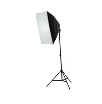 Kit lumina E27 135W 5600K cu softbox 50 x 70cm si stativ - Default Title