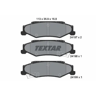 Set placute frana, frana disc TEXTAR 2419701