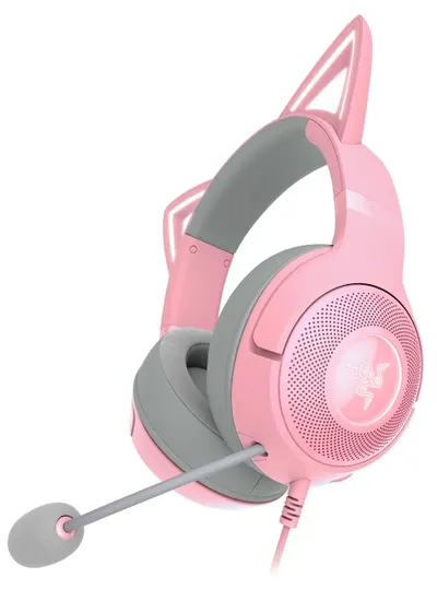 Căști gaming Razer - Kraken Kitty V2, Quartz Ed.