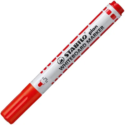 Marker pentru tablă albă Stabilo Plan – vârf rotund, roșu