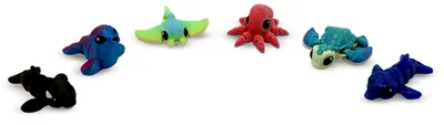 Print 3D de la 3D Morph Lab - Set de 6 microfigurine, ocean
