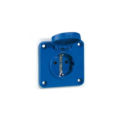 Panou montaj priza P17 - IP54 - IK09 250 V~ - 2P+E - albastru