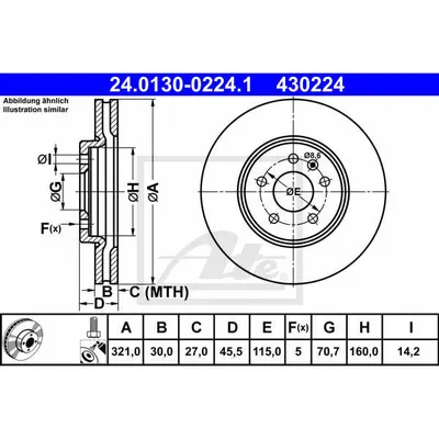 Disc frana ATE 24.0130-0224.1