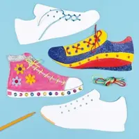 Papucei cu siret de decorat - Baker Ross