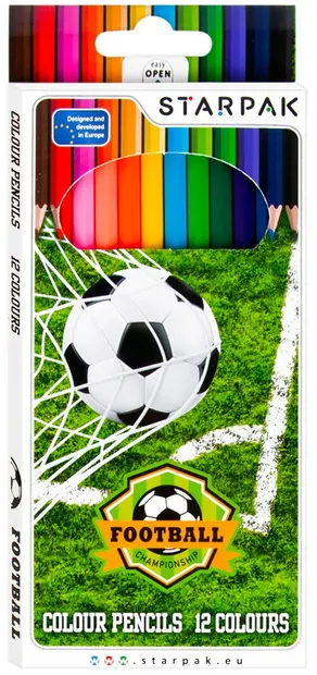 Creioane colorate Starpak Football - 12 buc.