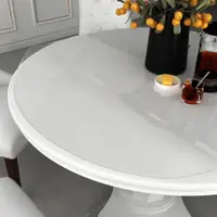 vidaXL Folie de protecție masă, transparent, Ø 60 cm, PVC, 1,6 mm