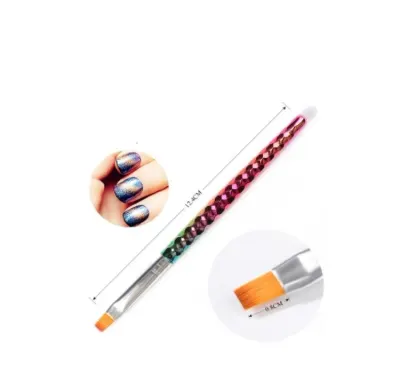 Pensula ombre rainbow, constructie unghii cu gel, nr 5, dreapta
