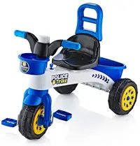 Tricicleta pentru copii cu claxon, Guclu Toys, Politie