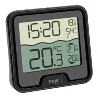 Termometru si higrometru TFA digital de camera cu senzor wireless pentru piscina MARBELLA Negru