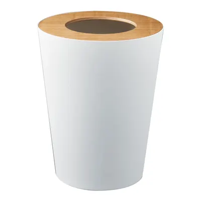Coș de gunoi alb/în culoare naturală pentru birou din oțel 10 l Rin – YAMAZAKI