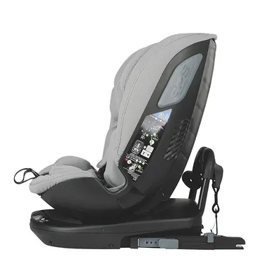 Scaun auto rotativ iSize Coccolle Velsa Neutral Grey cu isofix, top-tether, protectie la impact lateral, reglabil