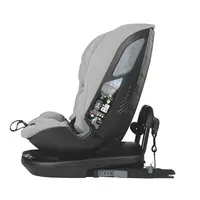 Scaun auto rotativ iSize Coccolle Velsa Neutral Grey cu isofix, top-tether, protectie la impact lateral, reglabil
