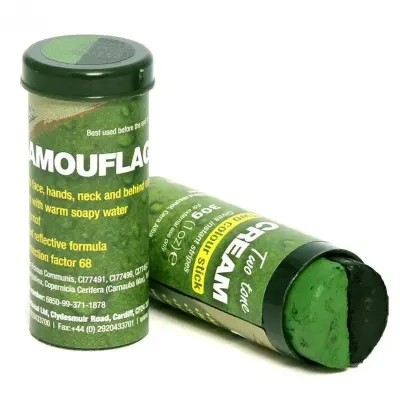 Vopsea camuflaj stick față BCB - NEGRU+VERDE
