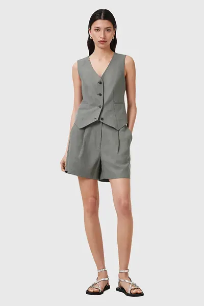 AllSaints pantaloni scurți din amestec de in AVERIE