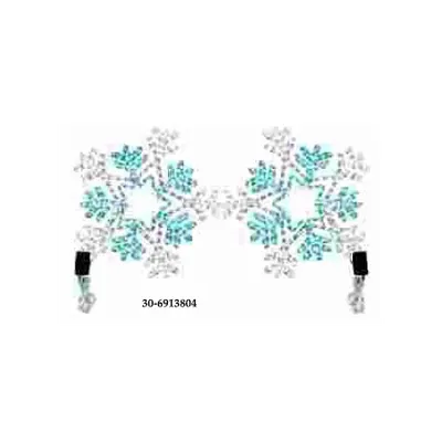 Fulg de zapada dublu transparent cu albastru