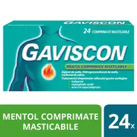 Gaviscon Mentol, Reckitt Benckiser | 24 comprimate