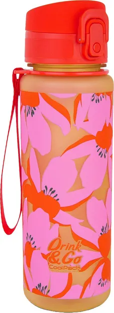 Sticlă de apă Cool Pack Brisk - Flores Rosa, 600 ml