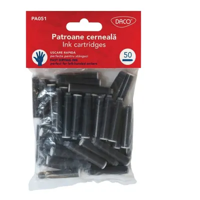 Patron cerneala scurt, 50buc/set, albastru, Daco