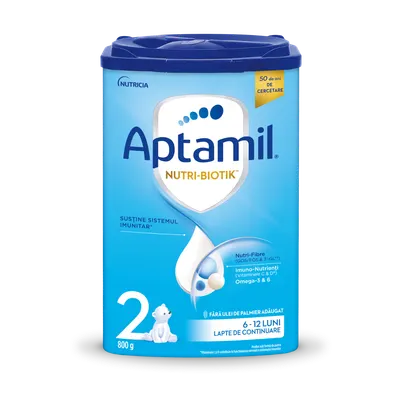 Lapte de continuare 6-12 luni NUTRI-BIOTIK 2, 800g, Aptamil