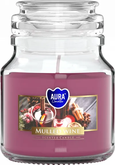 Lumânare parfumată Bispol Aura - Mulled Wine, 120 g