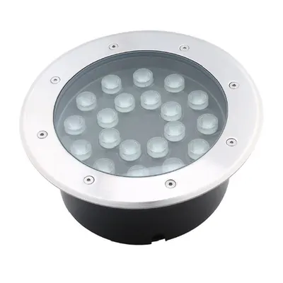 Spot pardoseala din inox LED 18W lumina calda