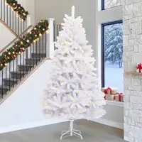 vidaXL Brad de Crăciun artificial cu ramuri articulare Alb 300 cm