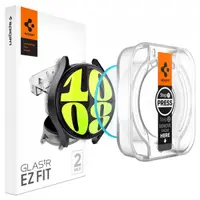 Folie Protectie Spigen GlastR EZ FIT pentru Samsung Galaxy Watch7 / Watch6 / Watch5 / Watch4 44mm Series, Set 2 bucati, Sticla Securizata AGL08493